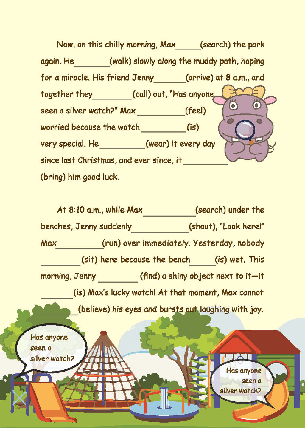 Grammar農莊Mixed Tenses Timeline Method